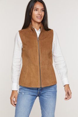 Faith Reversible Lambskin Suede Leather Vest Overland