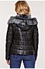 Gabrielle Hooded Lambskin Leather Jacket with Toscana Trim
