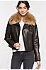 Alicia Italian Lambskin Leather Moto Jacket with Detachable Fur Collar   