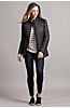 Jill Quilted Microfiber Jacket with Lambskin Leather Trim