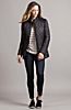 Jill Quilted Microfiber Jacket with Lambskin Leather Trim