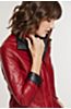 Rory Scarlet Lambskin Leather Jacket 
