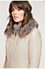 Faye Italian Lambskin Leather Jacket with Detachable Fox Fur Collar