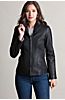 Marsha Goatskin Leather Moto Jacket 