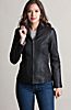 Marsha Goatskin Leather Moto Jacket 