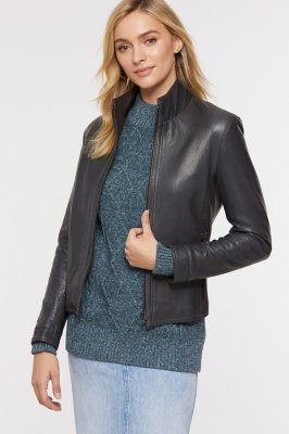 Jenn Italian Lambskin Leather Moto Jacket | Overland
