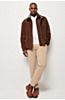 James English Lambskin Leather Jacket with Removable Shearling Collar