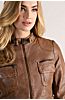 Marie Lambskin Leather Moto Jacket