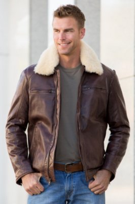 lambskin leather bomber jacket