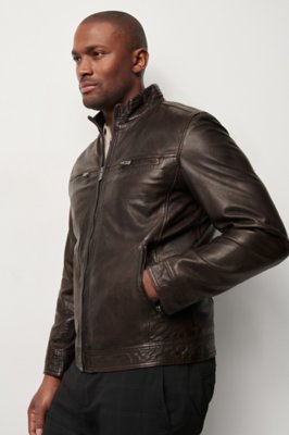 leather thin jacket