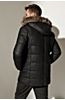 Ezra Quilted Lambskin Leather Parka with Fur Trim and Detachable Hood
