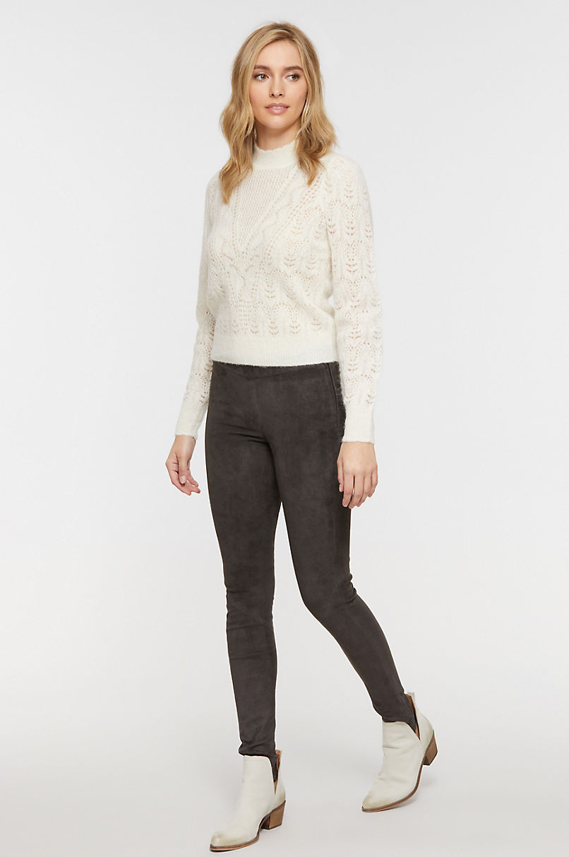 Stretch Suede Leather Leggings | Overland