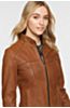 Donna Buffed Lambskin Leather Jacket 
