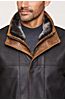Newsboy Kildare Goatskin Leather Jacket with Removable Spanish Merino Shearling Collar