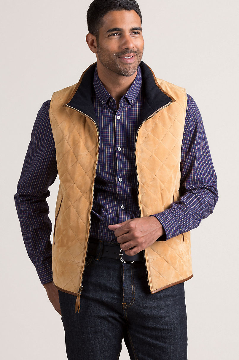 Courchevel Lambskin Suede Leather Vest | Overland