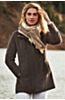 Abbie Alpaca Wool Coat with Lambskin Leather Trim