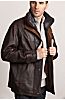 Galaway Lambskin Leather Jacket with Detachable Shearling Collar