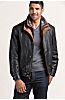 Armstrong Lambskin Leather Bomber Jacket with Shearling Lining