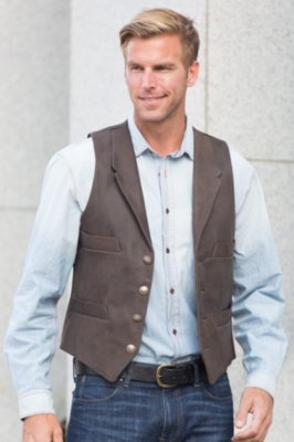 Travis 4Pocket Cowhide Leather Vest Overland