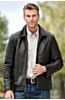 Nash Rugged Lambskin Leather Jacket with Shearling Collar