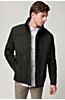 James Italian Lambskin Nubuck Leather Jacket with Removable Shearling Collar