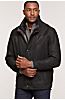 James Italian Lambskin Nubuck Leather Jacket with Removable Shearling Collar (Big 50-52)
