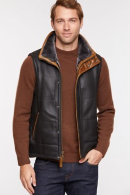 Go Forth Black Shearling Sheepskin Vest Overland