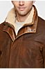 Jack Frost Spanish Lambskin Suede Leather Coat with Merino Shearling Lining        