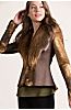 Savannah Lambskin Leather Jacket with Beaver Fur Collar