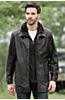 Beckett Lambskin Leather Coat with Shearling Collar