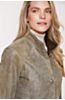 Gwyneth Distressed Italian Lambskin Leather Coat  