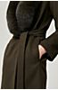 Gillian Loro Piana Wool Coat with Fur Trim