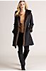 Abbie Loro Piana Wool Coat with Spiral Mink Fur Trim