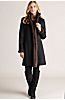 Abbie Loro Piana Wool Coat with Spiral Mink Fur Trim
