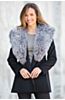 Marina Loro Piana Wool Coat with Silver Fox Fur Collar