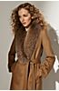 Carrie Loro Piana Wool Coat with Fur Trim