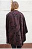 Isabel Printed Cashmere Cape with Leather Trim
