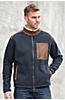 Canterbury Fleece Jacket with Leather Trim