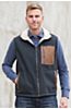 Canterbury Fleece Vest with Leather Trim