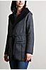 Betty Reversible Hooded Wool-Blend Wrap Coat