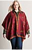 Mariana Leather-Trimmed Wool-Blend Blanket Cape