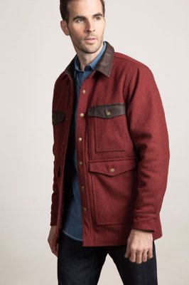 Lane Leather-Trimmed Wool Field Jacket | Overland