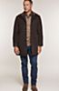 Theo Wool-Blend Overcoat with Leather Trim