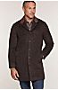 Theo Wool-Blend Overcoat with Leather Trim