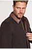 Vincent Wool-Blend Coat with Leather Trim