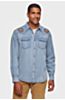 Livingston Embroidered Cotton-Blend Western Shirt