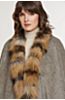 Abigail Alpaca Wool Cape with Cross Fox Fur Trim