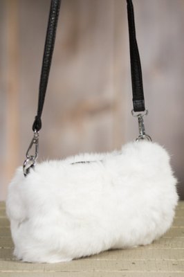 Rabbit Fur Muff Crossbody Clutch Handbag | Overland