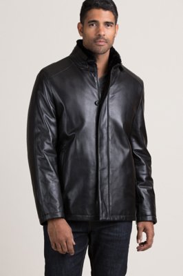 Stuart Lambskin Leather Coat with Removable Rabbit Fur Lining | Overland