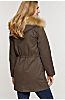 Kate Hooded Cotton Coat with Fur Trim and Detachable Rabbit Fur Vest